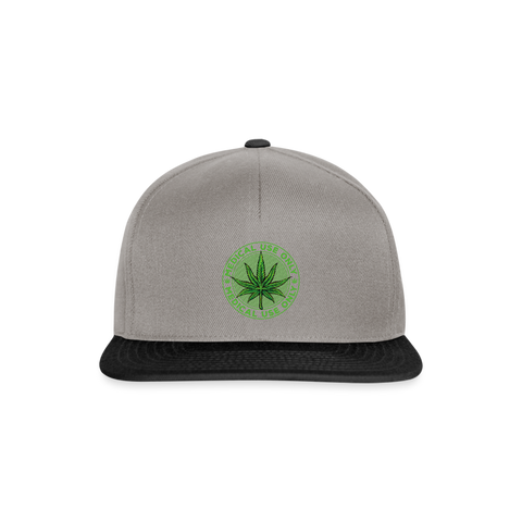 Medical Use Only - Cannbs Snapback Cap - Graphit/Schwarz