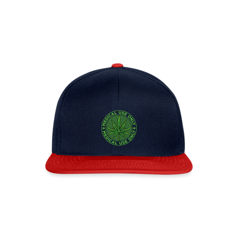 Medical Use Only - Cannbs Snapback Cap - Navy/Rot