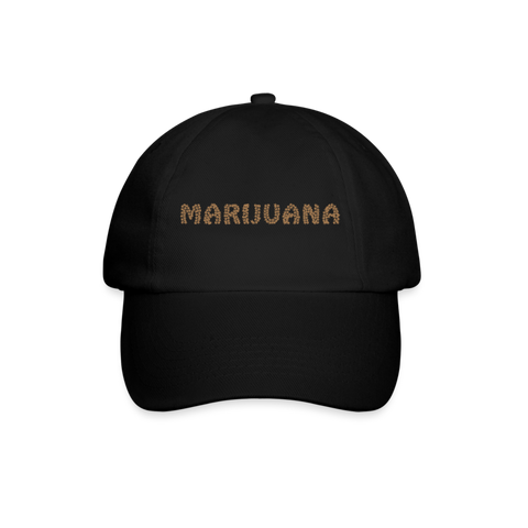 Marihuana - Cannabis Basecap - Schwarz/Schwarz