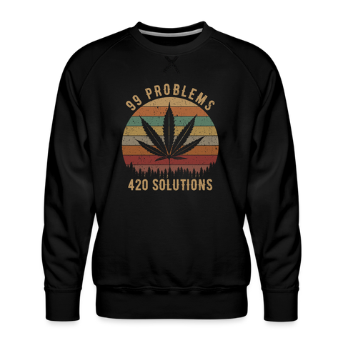 99 Problems Vintage - Herren Cannabis Pullover - Schwarz