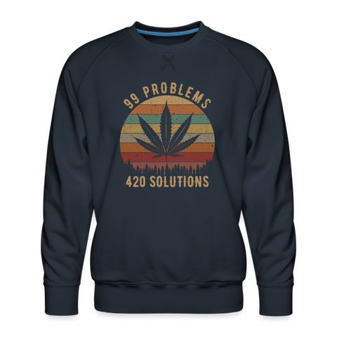 99 Problems Vintage - Herren Cannabis Pullover - Navy