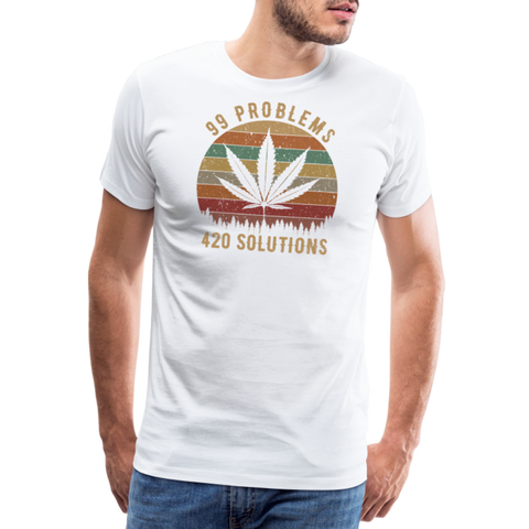 99 Problems Vintage - Herren Cannabis T-Shirt - weiß
