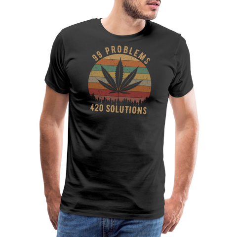 99 Problems Vintage - Herren Cannabis T-Shirt - Schwarz