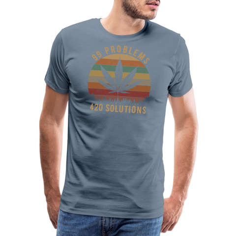 99 Problems Vintage - Herren Cannabis T-Shirt - Blaugrau