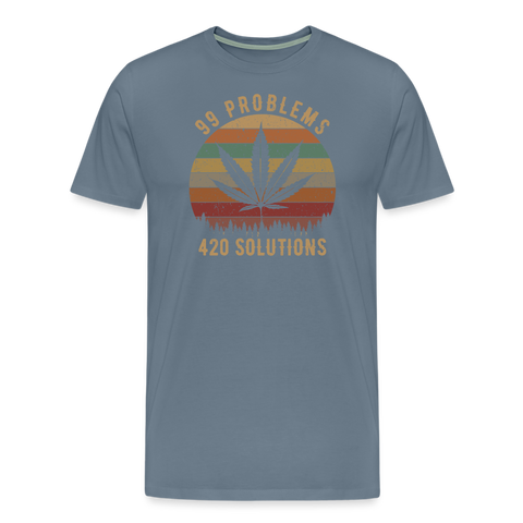 99 Problems Vintage - Herren Cannabis T-Shirt - Blaugrau