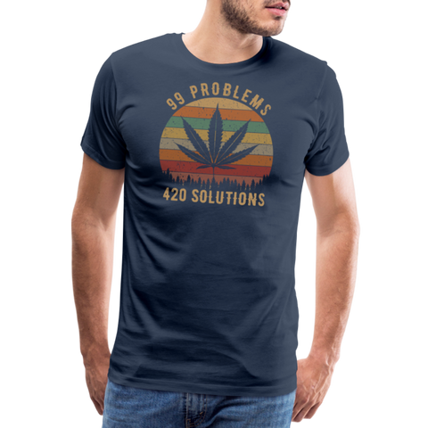 99 Problems Vintage - Herren Cannabis T-Shirt - Navy