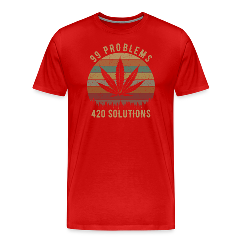 99 Problems Vintage - Herren Cannabis T-Shirt - Rot