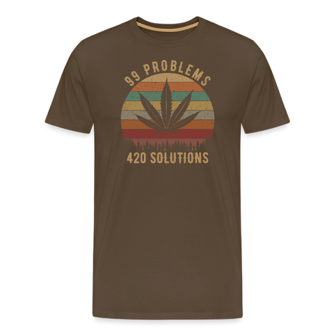 99 Problems Vintage - Herren Cannabis T-Shirt - Edelbraun