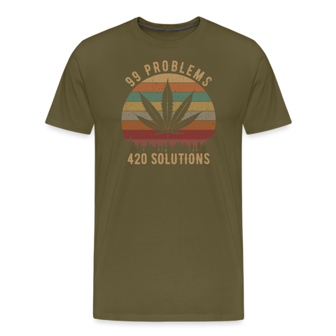 99 Problems Vintage - Herren Cannabis T-Shirt - Khaki
