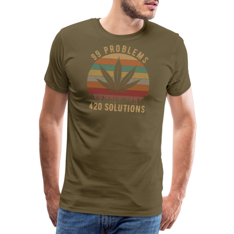 99 Problems Vintage - Herren Cannabis T-Shirt - Khaki