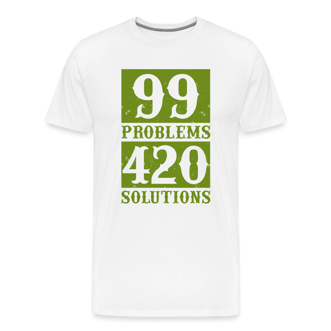 99 Problems - Herren Cannabis T-Shirt - weiß