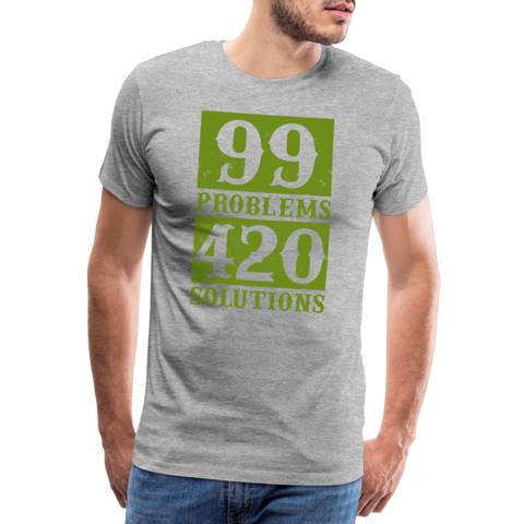 99 Problems - Herren Cannabis T-Shirt - Grau meliert