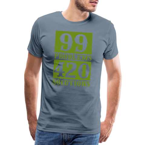 99 Problems - Herren Cannabis T-Shirt - Blaugrau