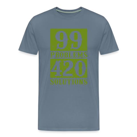 99 Problems - Herren Cannabis T-Shirt - Blaugrau