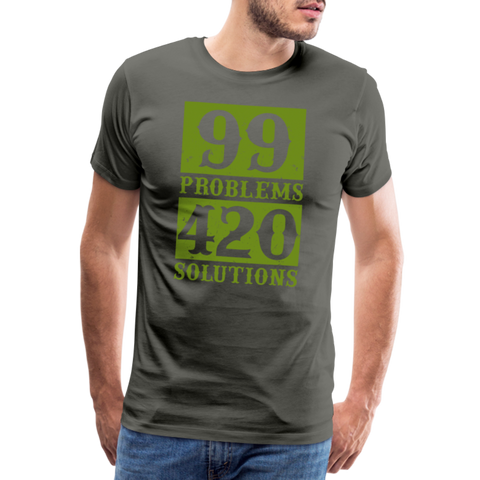 99 Problems - Herren Cannabis T-Shirt - Asphalt