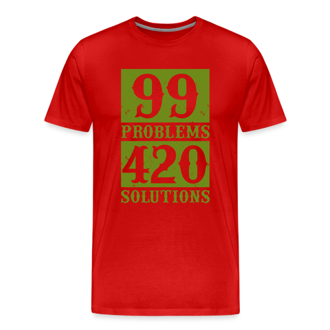 99 Problems - Herren Cannabis T-Shirt - Rot