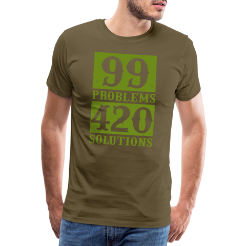 99 Problems - Herren Cannabis T-Shirt - Khaki