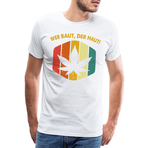 W.B.D.H. Vintage - Herren Cannabis T-Shirt - weiß