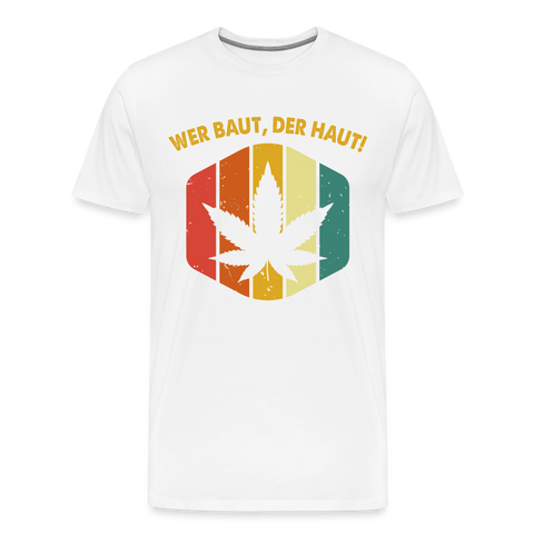 W.B.D.H. Vintage - Herren Cannabis T-Shirt - weiß
