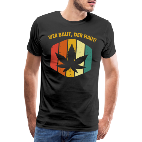 W.B.D.H. Vintage - Herren Cannabis T-Shirt - Schwarz