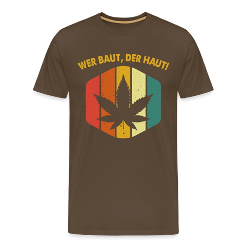 W.B.D.H. Vintage - Herren Cannabis T-Shirt - Edelbraun