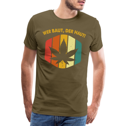 W.B.D.H. Vintage - Herren Cannabis T-Shirt - Khaki