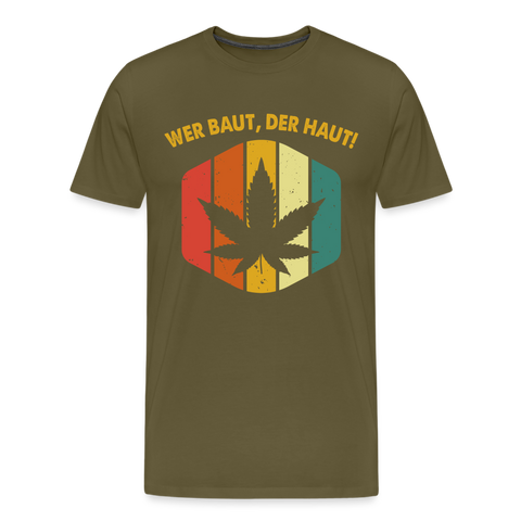 W.B.D.H. Vintage - Herren Cannabis T-Shirt - Khaki