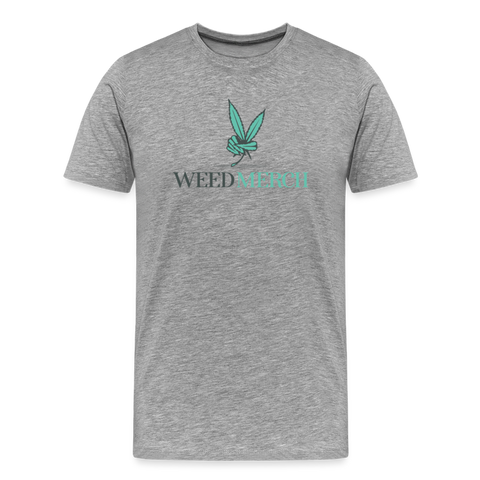 Weed Merch - Herren Cannabis T-Shirt - Grau meliert