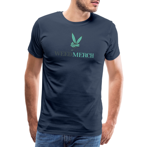 Weed Merch - Herren Cannabis T-Shirt - Navy