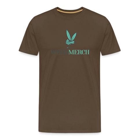 Weed Merch - Herren Cannabis T-Shirt - Edelbraun