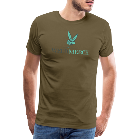 Weed Merch - Herren Cannabis T-Shirt - Khaki