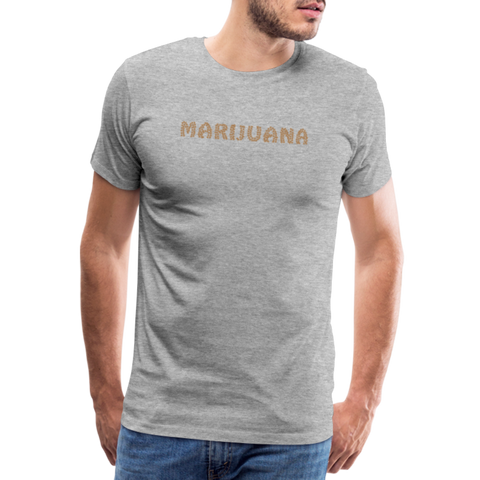 Marijuhana - Herren Cannabis T-Shirt - Grau meliert