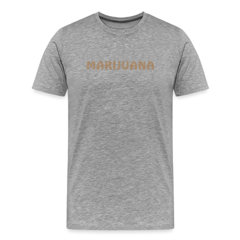 Marijuhana - Herren Cannabis T-Shirt - Grau meliert