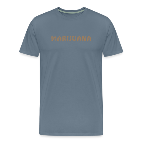 Marijuhana - Herren Cannabis T-Shirt - Blaugrau