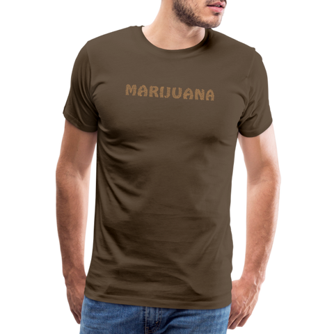 Marijuhana - Herren Cannabis T-Shirt - Edelbraun