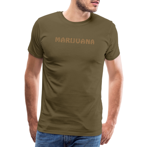 Marijuhana - Herren Cannabis T-Shirt - Khaki