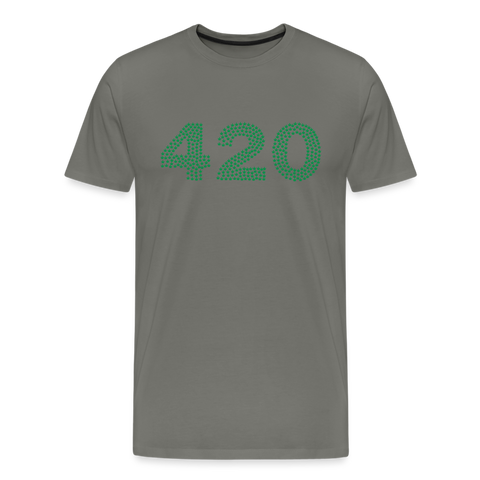 420 - Herren Cannabis T-Shirt - Asphalt