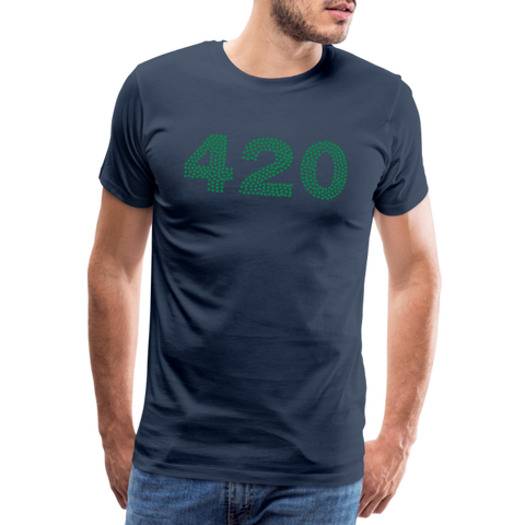 420 - Herren Cannabis T-Shirt - Navy