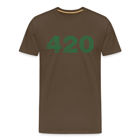 420 - Herren Cannabis T-Shirt - Edelbraun