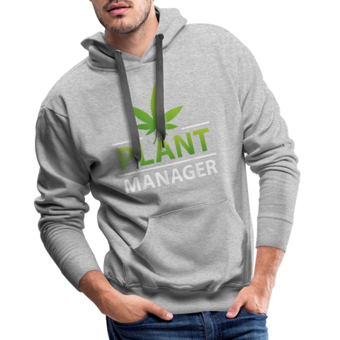 Plant Manager - Herren Cannabis Hoodie - Grau meliert