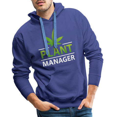 Plant Manager - Herren Cannabis Hoodie - Königsblau