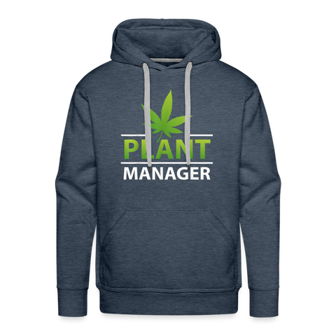 Plant Manager - Herren Cannabis Hoodie - Jeansblau