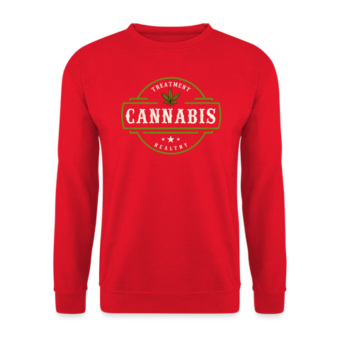 Cannabis Healthy - Herren Weed Sweater - Rot