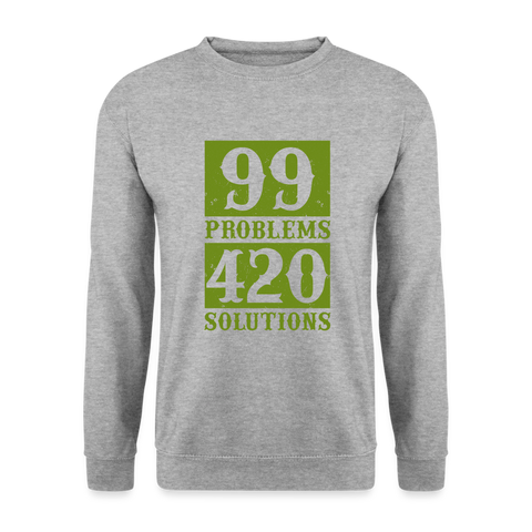 99 Problems - Herren Premium Sweater - Weißgrau meliert