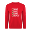 Wake Bake - Herren Cannabis Sweater - Rot