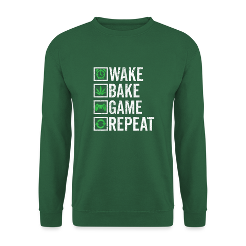 Wake Bake - Herren Cannabis Sweater - Grün