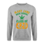 High School 420 - Herren Cannabis Sweater - Weißgrau meliert