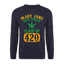 High School 420 - Herren Cannabis Sweater - Navy