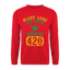 High School 420 - Herren Cannabis Sweater - Rot