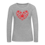 Weed Heart - Damen Cannabis Sweater - Grau meliert